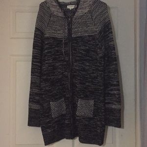 Sweater zip up jacket